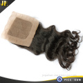 2015 JP tangle free top quality unprocessed natural silk base free part closure